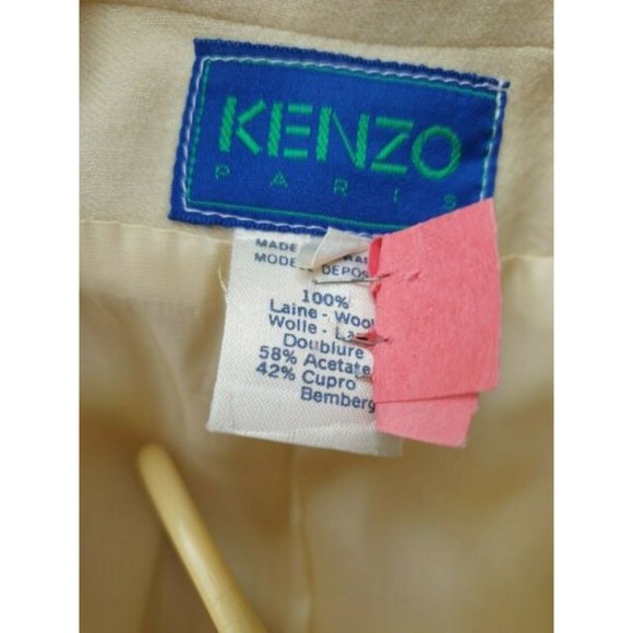KENZO Paris Vintage Wool Jacket Blazer  Womens Size 42 / 10 - Picture 5 of 12